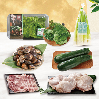 肉品、海鮮與蔬菜