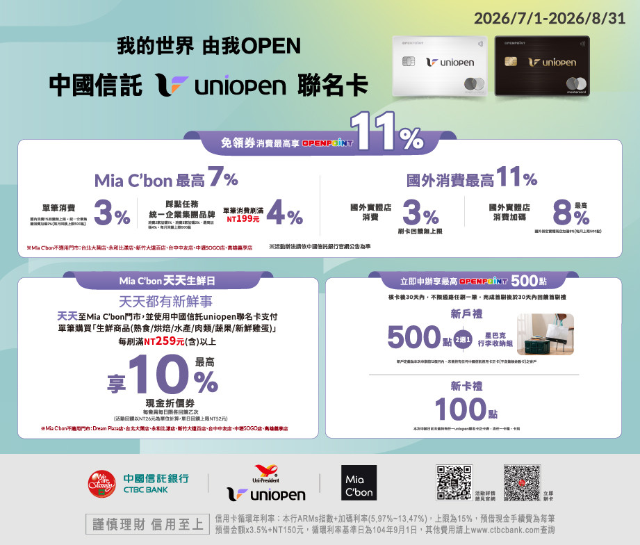 中國信託聯名卡