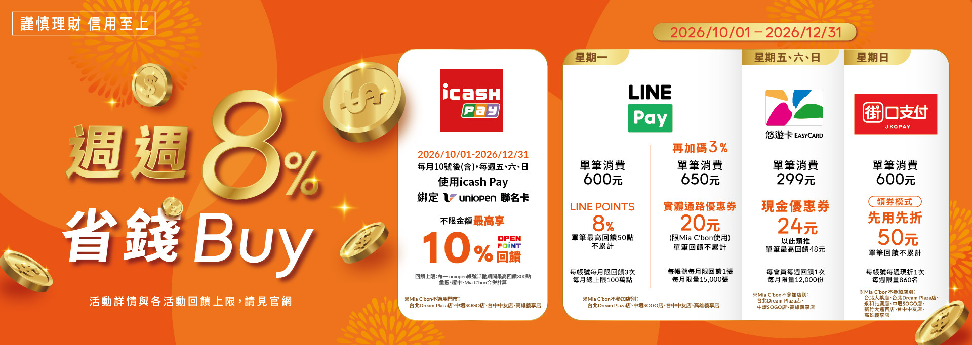 週週8%